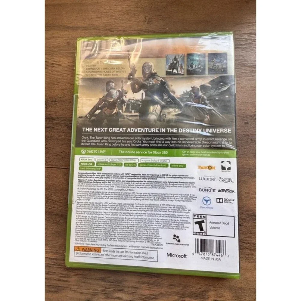 Xbox 360 Destiny The Taken King Legendary Edition New